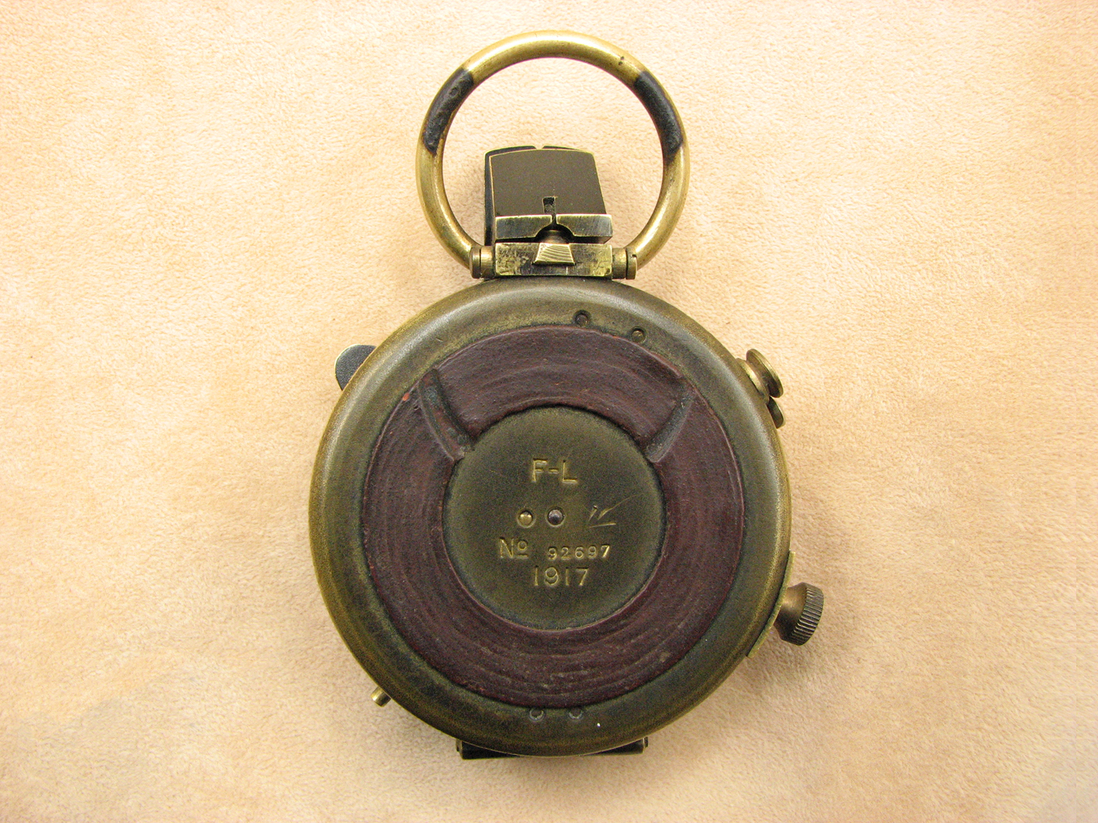 WWI Verner's Pattern MK VIII compass inscribed 'ROYAL IRISH RIFLES MAJOR JDM MCCALLUM D.S.O.'